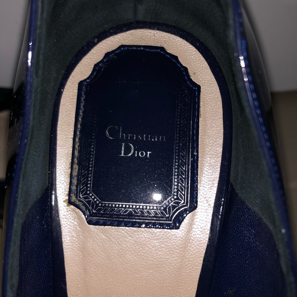 Dior Blue Peeptoe Pumps - Picture 5 of 6